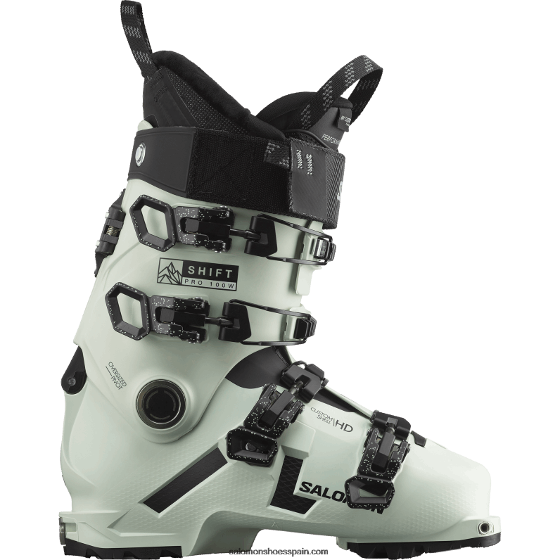 botas de freeride para mujer - shift pro 100 en Salomon 00B0PZ1037 musgo blanco/negro/blanco