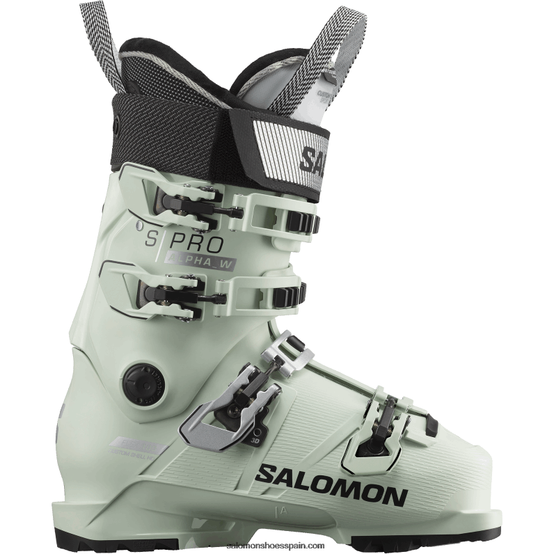 botas de pista mujer - s/pro alpha 100 Salomon 00B0PZ1028 musgo blanco/plata/negro