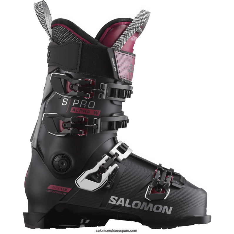 botas de pista mujer - s/pro alpha 110 el Salomon 00B0PZ1027 negro/cordobán/plata