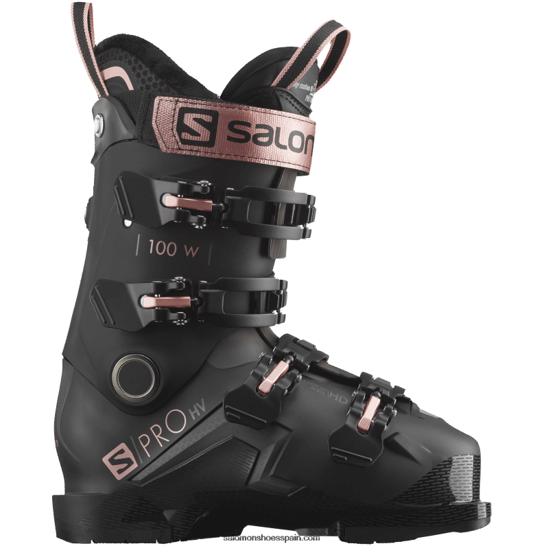 botas de pista mujer - s/pro hv 100 Salomon 00B0PZ1033 negro/oro rosa/belluga