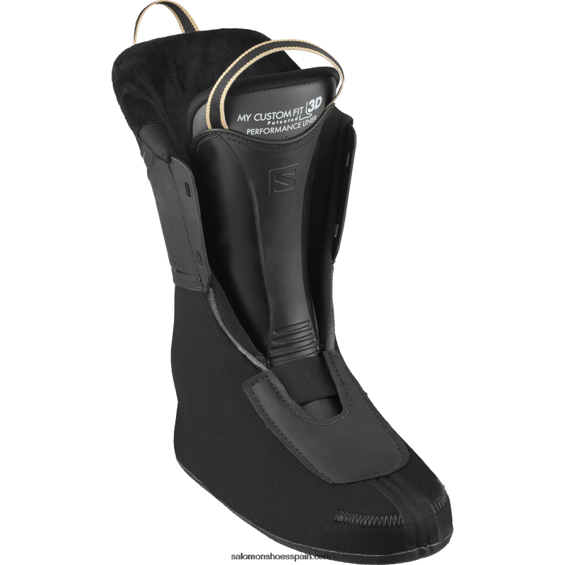 botas de pista mujer - s/pro hv 90 Salomon 00B0PZ1034 negro/belluga/glaw dorado
