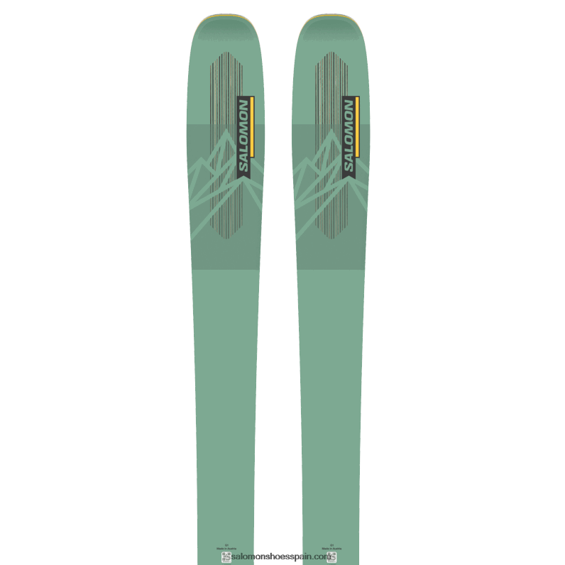 esquís all-mountain mujer - qst 92 Salomon 00B0PZ1008 abeto verde/energía solar/negro