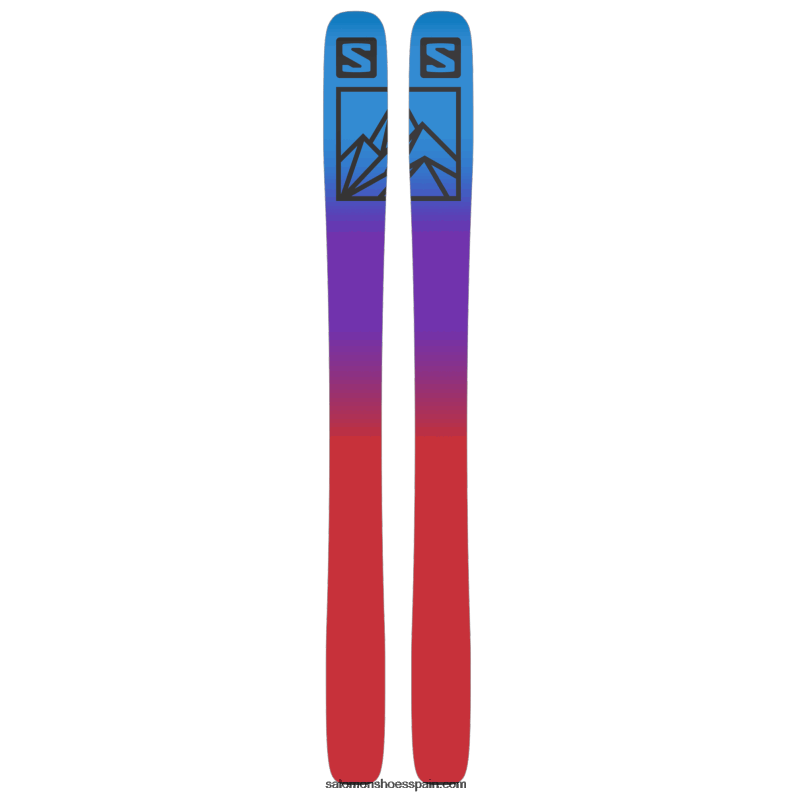esquís all-mountain mujer - qst blank Salomon 00B0PZ1000 ilusión azul/rojo/proceso azul