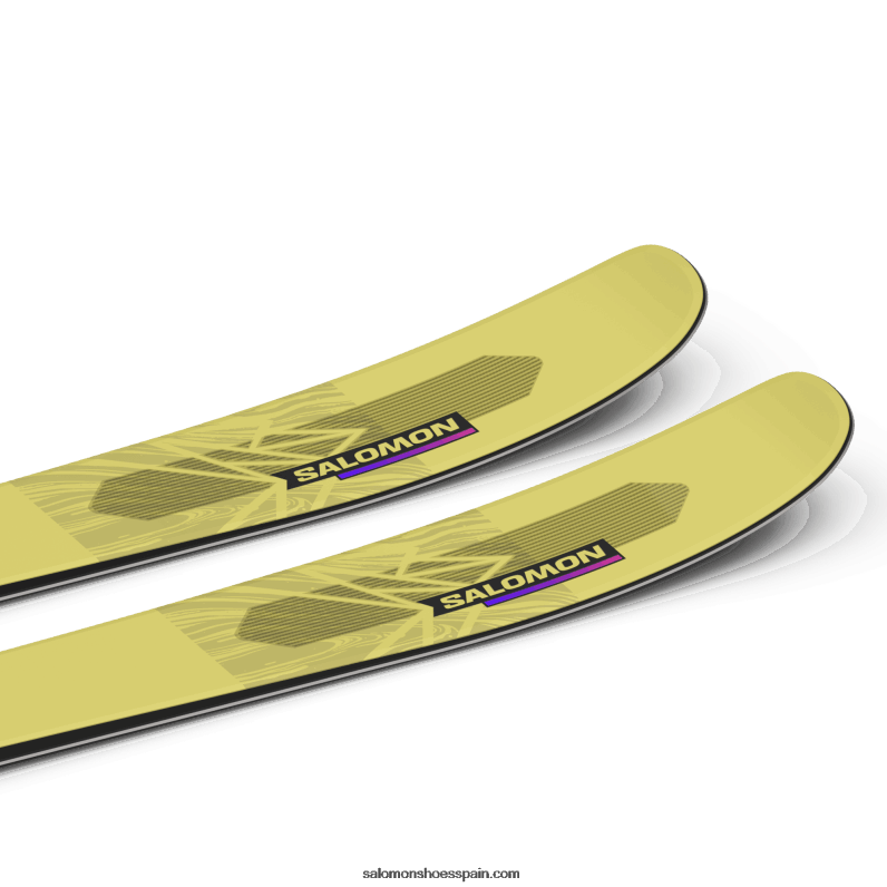 esquís all-mountain mujer - qst stella 106 Salomon 00B0PZ1012 amarillo pera/rosa neón