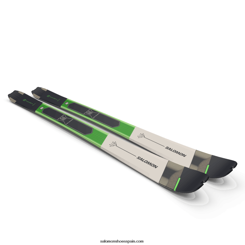 esquís de travesía mujer - mtn 86 pro Salomon 00B0PZ1010 verde neón pastel 1/día lluvioso/negro