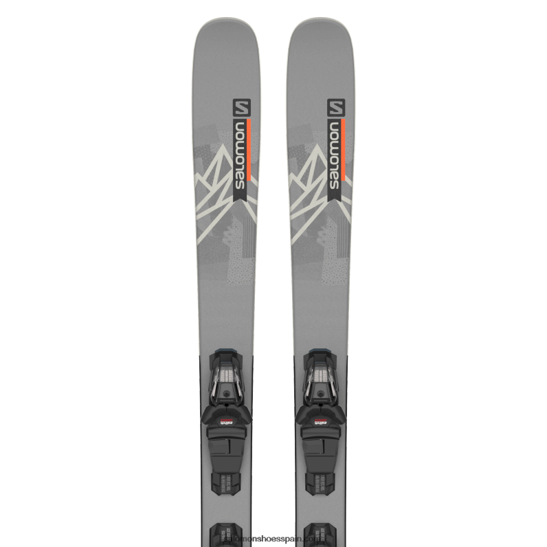 paquete de esquí freestyle femenino - qst spark (y m10) Salomon 00B0PZ1018 gris tormenta/negro/llama