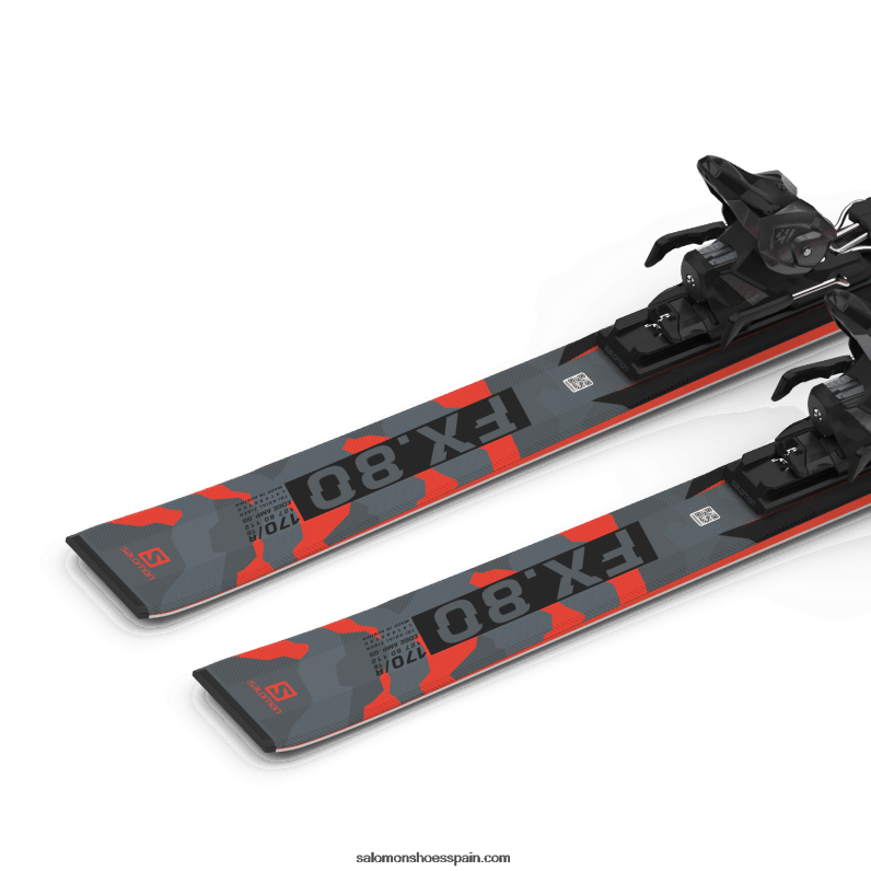 paquete esquí en pista mujer - s/force fx.80 (y m11) Salomon 00B0PZ1025 negro/coral neón/castelrock