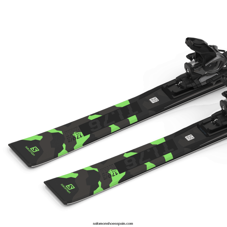 paquete esquí en pista mujer - s/force ti.76 (y z12) Salomon 00B0PZ1024 negro/verde neón pastel 1/castelrock