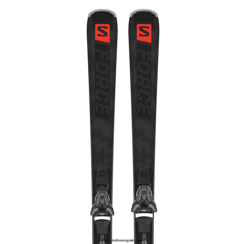 paquete esquí en pista mujer - s/force ti.80 (y z12) Salomon 00B0PZ1023 negro/coral neón/castelrock