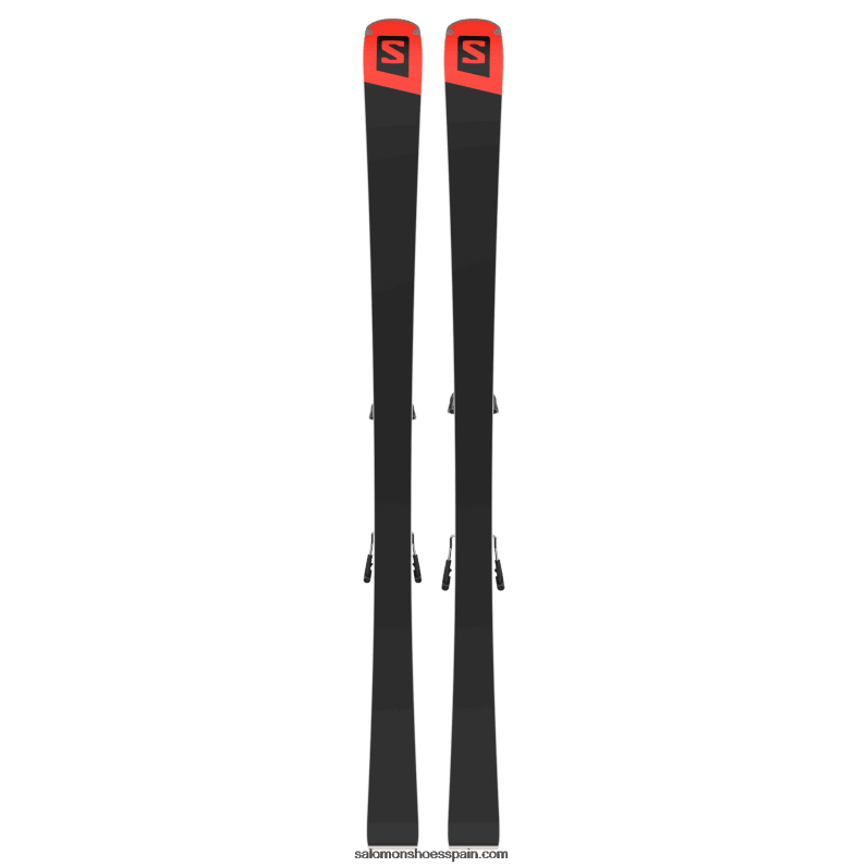 paquete esquí en pista mujer - s/force ti.80 (y z12) Salomon 00B0PZ1023 negro/coral neón/castelrock
