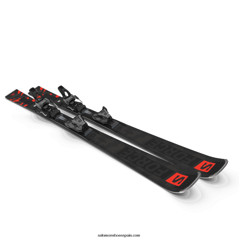 paquete esquí en pista mujer - s/force ti.80 (y z12) Salomon 00B0PZ1023 negro/coral neón/castelrock