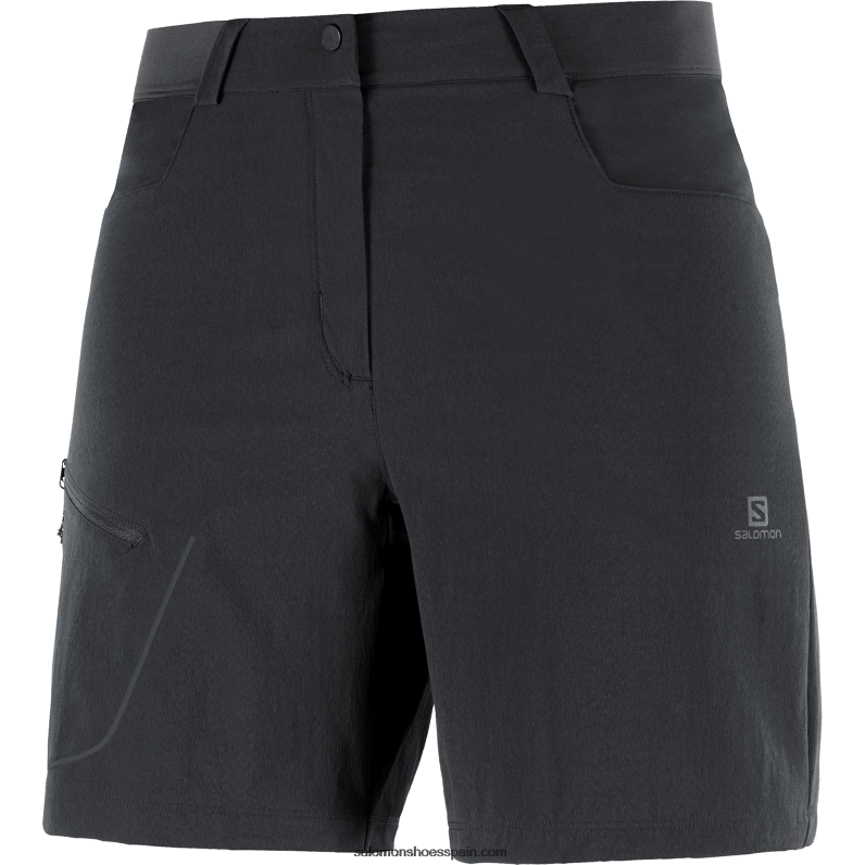 pantalones cortos de mujer - caminante Salomon 00B0PZ950 negro