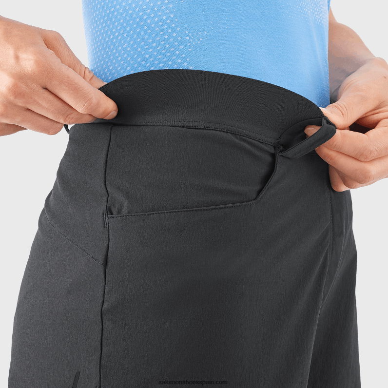 pantalones cortos de mujer - caminante Salomon 00B0PZ950 negro