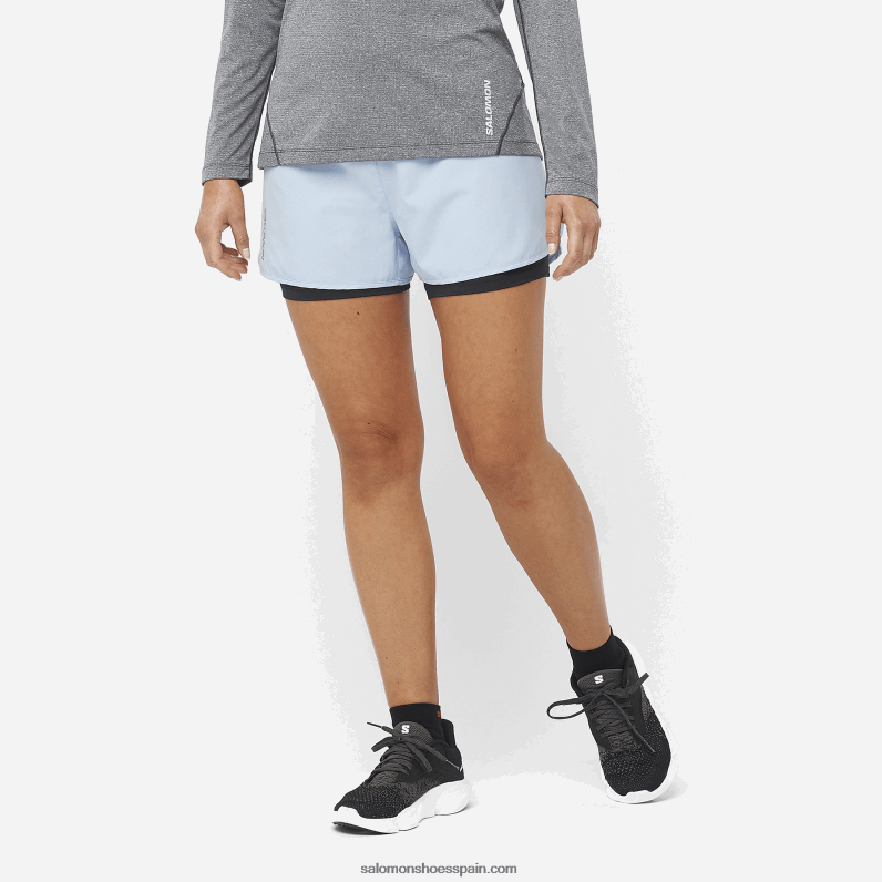 pantalones cortos de mujer - cruz 2in1 Salomon 00B0PZ953 cambray azul
