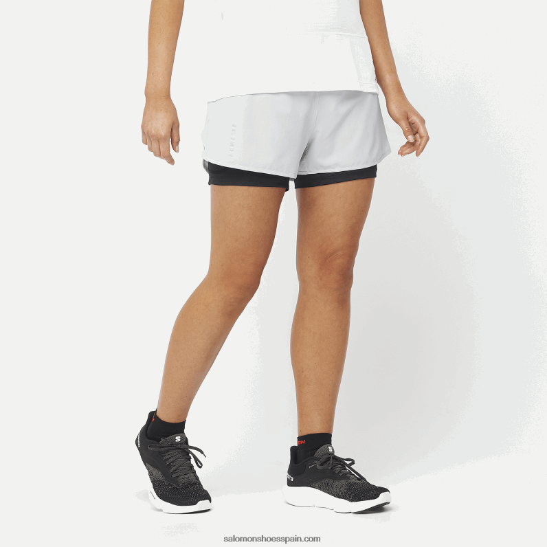 pantalones cortos de mujer - cruz 2in1 Salomon 00B0PZ954 seta de ostra