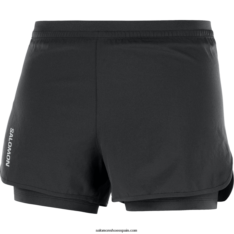 pantalones cortos de mujer - cruz 2in1 Salomon 00B0PZ955 profundo negro