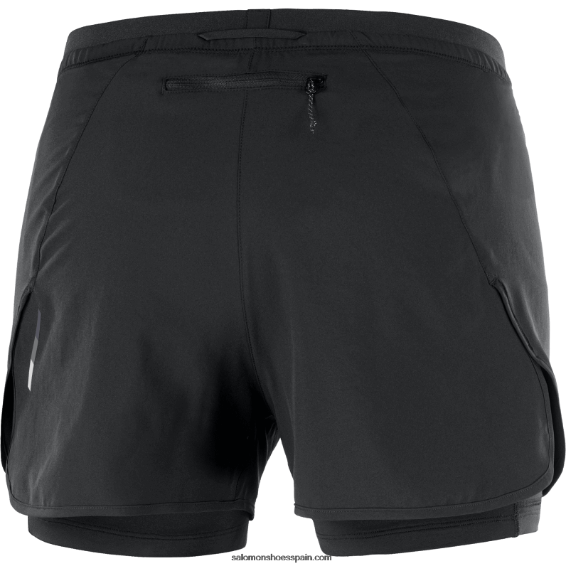 pantalones cortos de mujer - cruz 2in1 Salomon 00B0PZ955 profundo negro