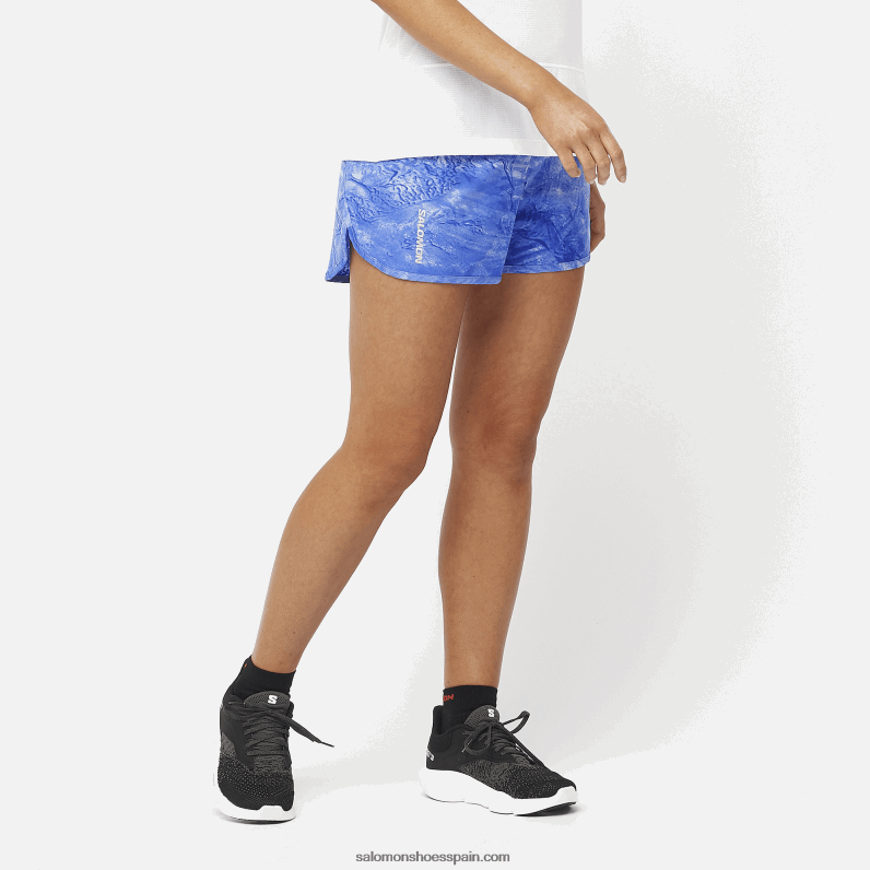 pantalones cortos de mujer - cruz 3 Salomon 00B0PZ1189 azul cambray/navegar por la web/ao