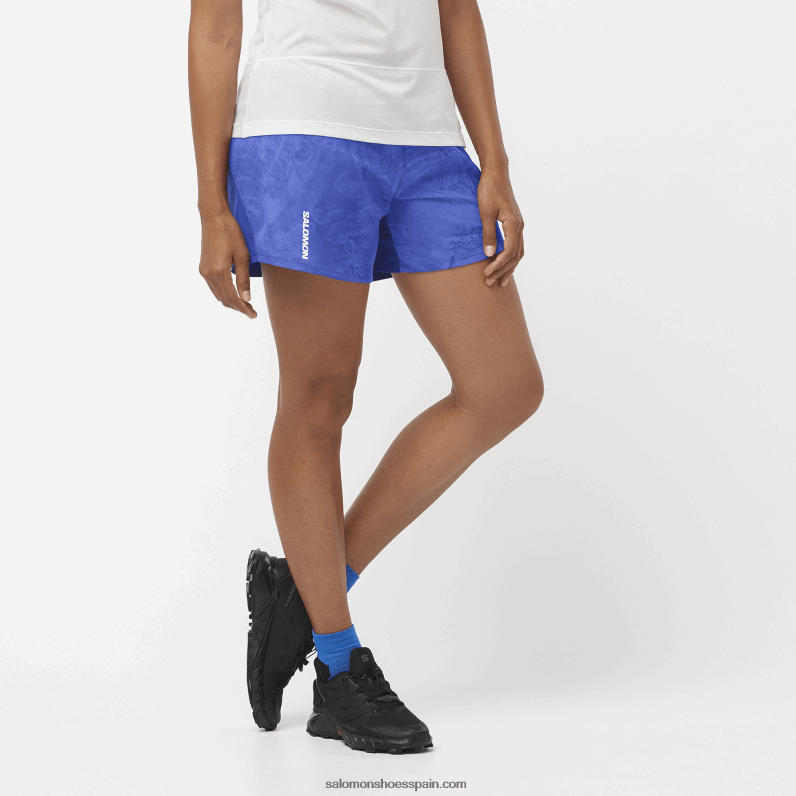 pantalones cortos de mujer - cruz 5 Salomon 00B0PZ1179 cambray azul/ao/navegar por la web