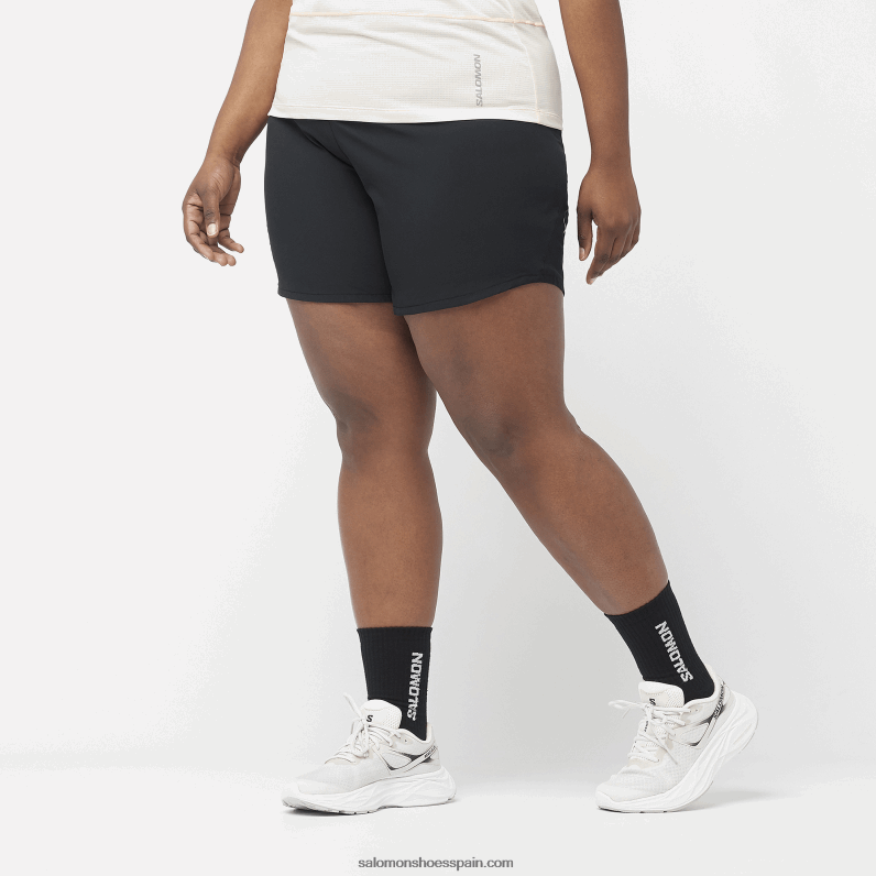 pantalones cortos de mujer - cruz 5 Salomon 00B0PZ1181 profundo negro