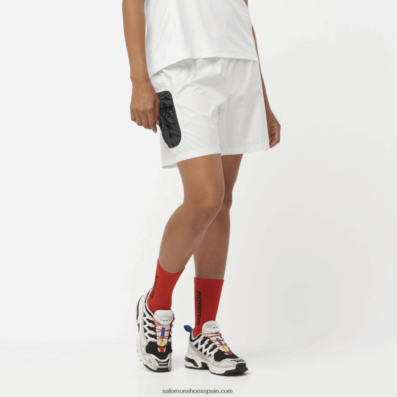 pantalones cortos de mujer - equipo Salomon 00B0PZ1170 blanco/negro intenso