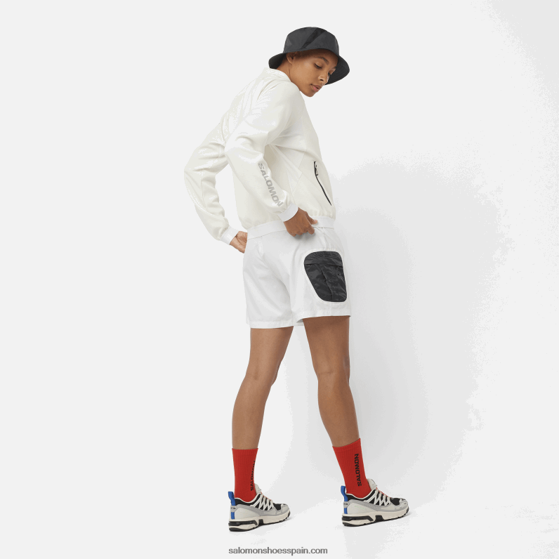 pantalones cortos de mujer - equipo Salomon 00B0PZ1170 blanco/negro intenso