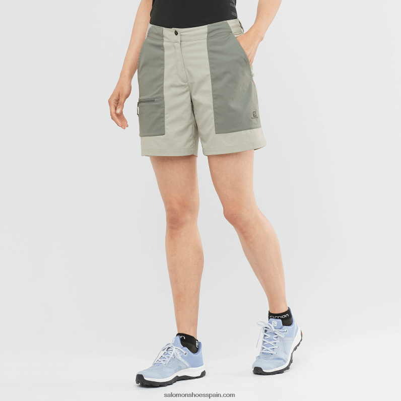 pantalones cortos de mujer - outrack Salomon 00B0PZ958 hierro forjado/salvia sedona