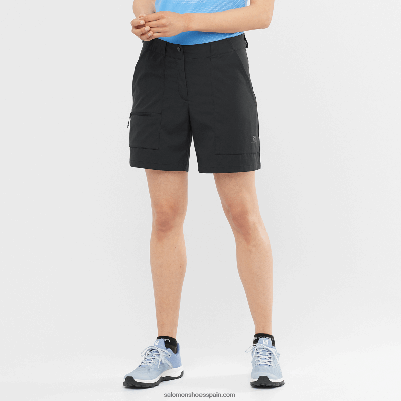 pantalones cortos de mujer - outrack Salomon 00B0PZ959 negro