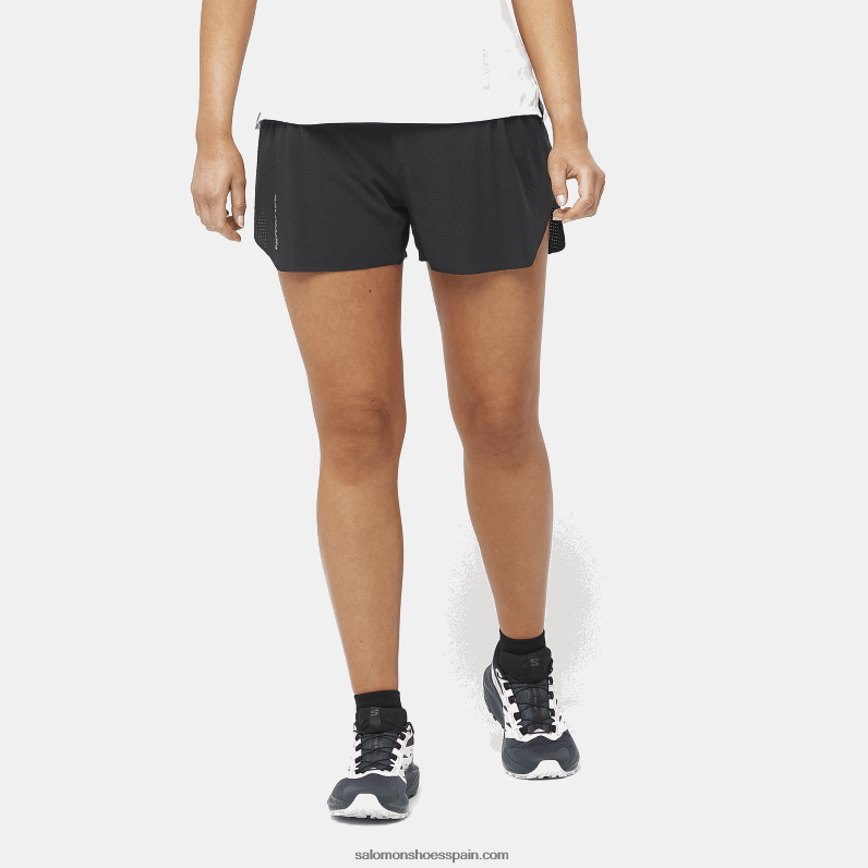 pantalones cortos de mujer - sense aero 3 Salomon 00B0PZ1174 profundo negro
