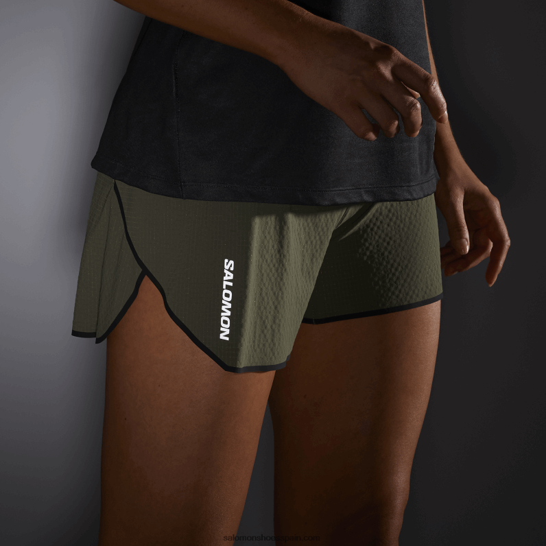 pantalones cortos de mujer - sense aero 3 Salomon 00B0PZ1175 hoja de uva