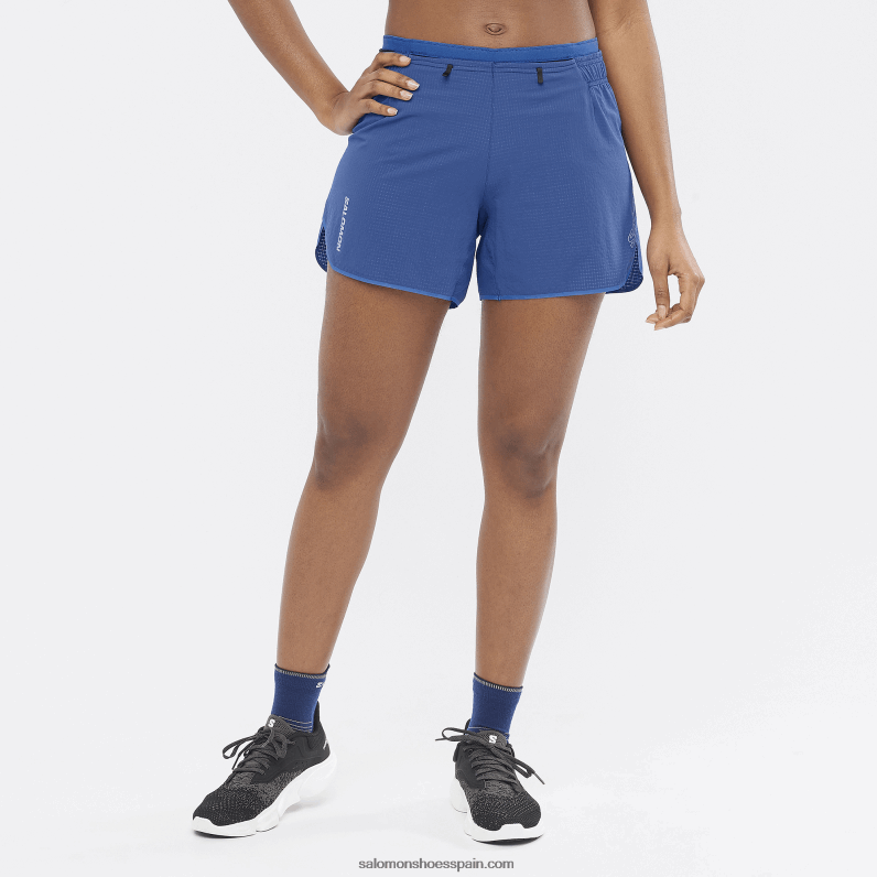 pantalones cortos de mujer - sense aero 5 Salomon 00B0PZ964 peonía azul marino