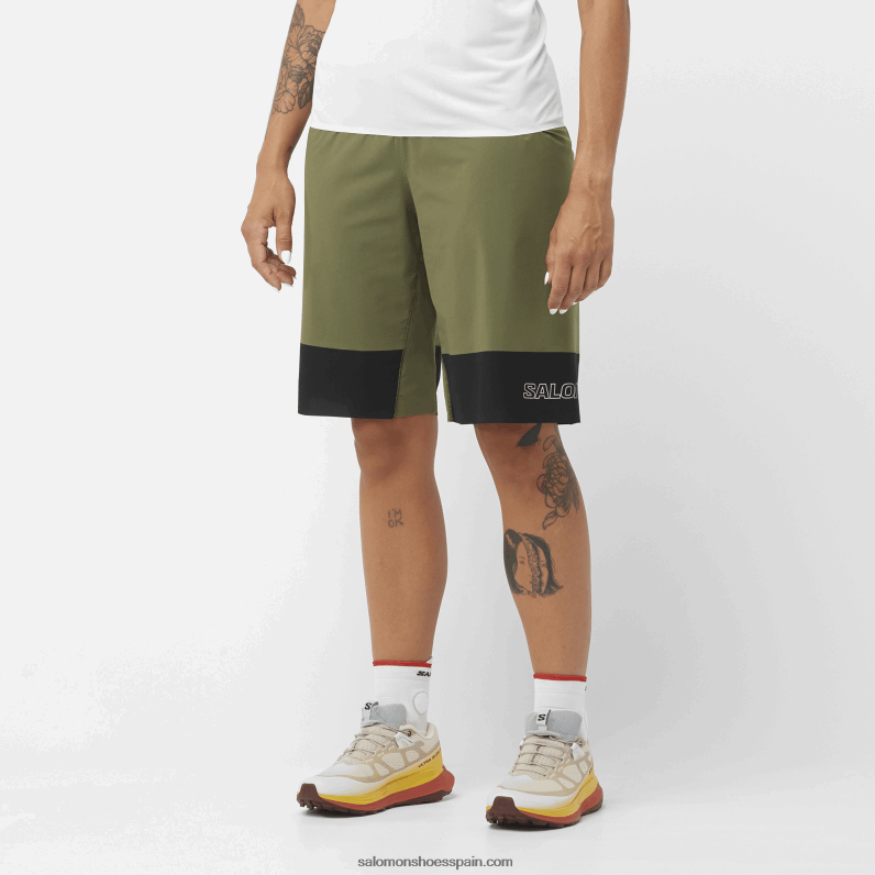 pantalones cortos de mujer - shortney Salomon 00B0PZ1187 hoja de uva