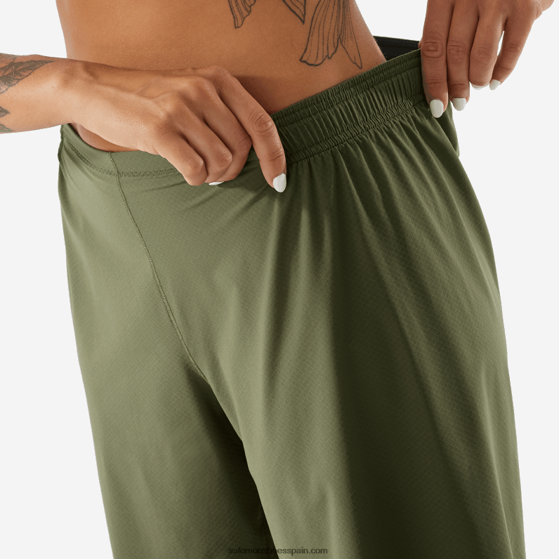 pantalones cortos de mujer - shortney Salomon 00B0PZ1187 hoja de uva