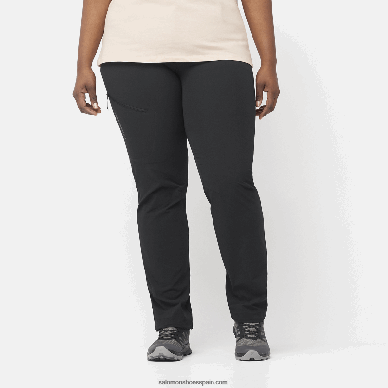 pantalones de mujer - caminante Salomon 00B0PZ949 profundo negro