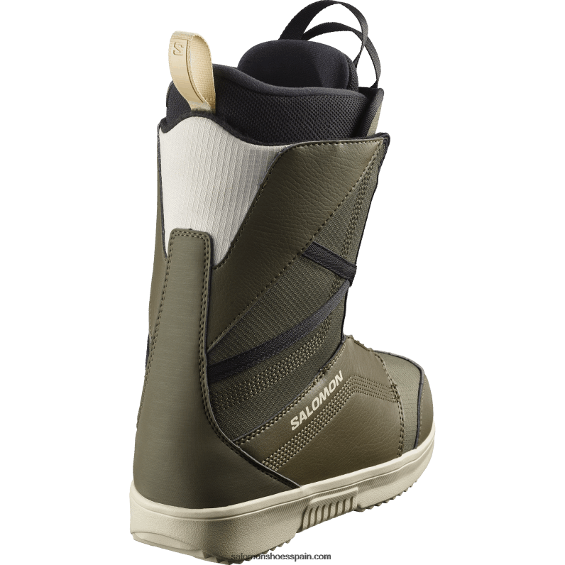 botas de snowboard para mujer - boa escarlata Salomon 00B0PZ1315 verde militar-x/día lluvioso/negro