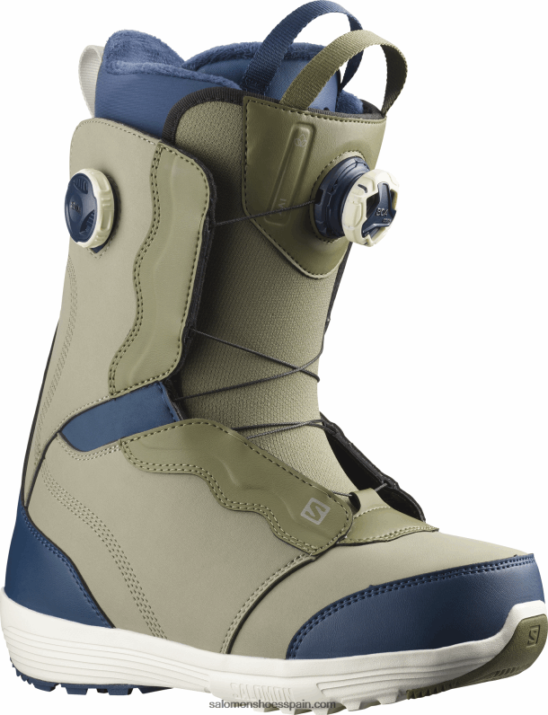 botas de snowboard para mujer - ivy boa Salomon 00B0PZ1321 vetiver/verde liquen profundo/azul insignia
