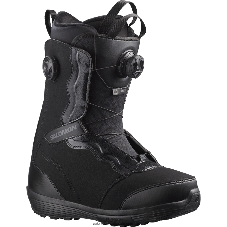 botas de snowboard para mujer - ivy boa sj boa Salomon 00B0PZ1312 negro/gris castillo