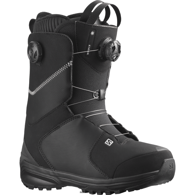 botas de snowboard para mujer - kiana dual boa Salomon 00B0PZ1316 negro/plata