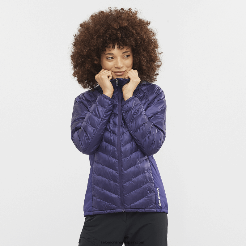 chaqueta con capucha y aislamiento para mujer - contorno primaloft Salomon 00B0PZ834 aura astral