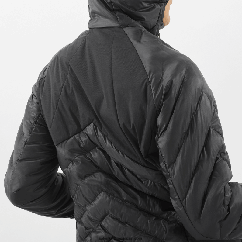 chaqueta con capucha y aislamiento para mujer - contorno primaloft Salomon 00B0PZ835 profundo negro