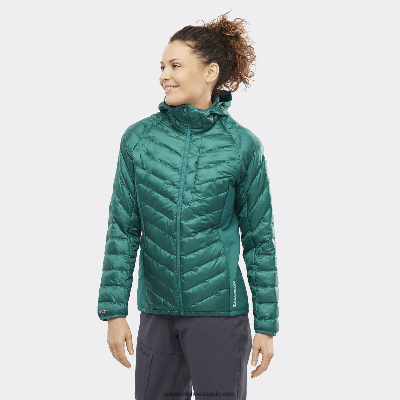 chaqueta con capucha y aislamiento para mujer - contorno primaloft Salomon 00B0PZ836 Pacífico