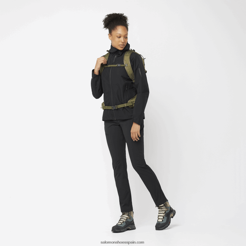 chaqueta exterior de mujer - contorno gore-tex 2.5l Salomon 00B0PZ845 profundo negro