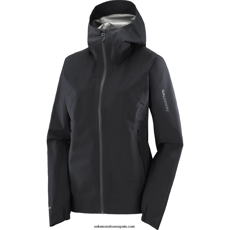 chaqueta exterior de mujer - contorno gore-tex 2.5l Salomon 00B0PZ845 profundo negro