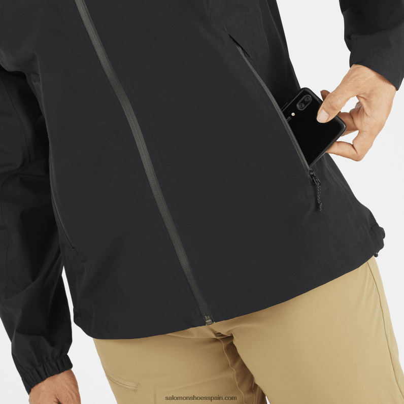 chaqueta exterior de mujer - contorno gore-tex 2.5l Salomon 00B0PZ845 profundo negro