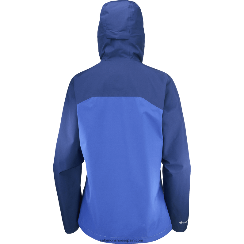 chaqueta exterior de mujer - contorno gore-tex 2.5l Salomon 00B0PZ847 azul náutico/peonía azul marino