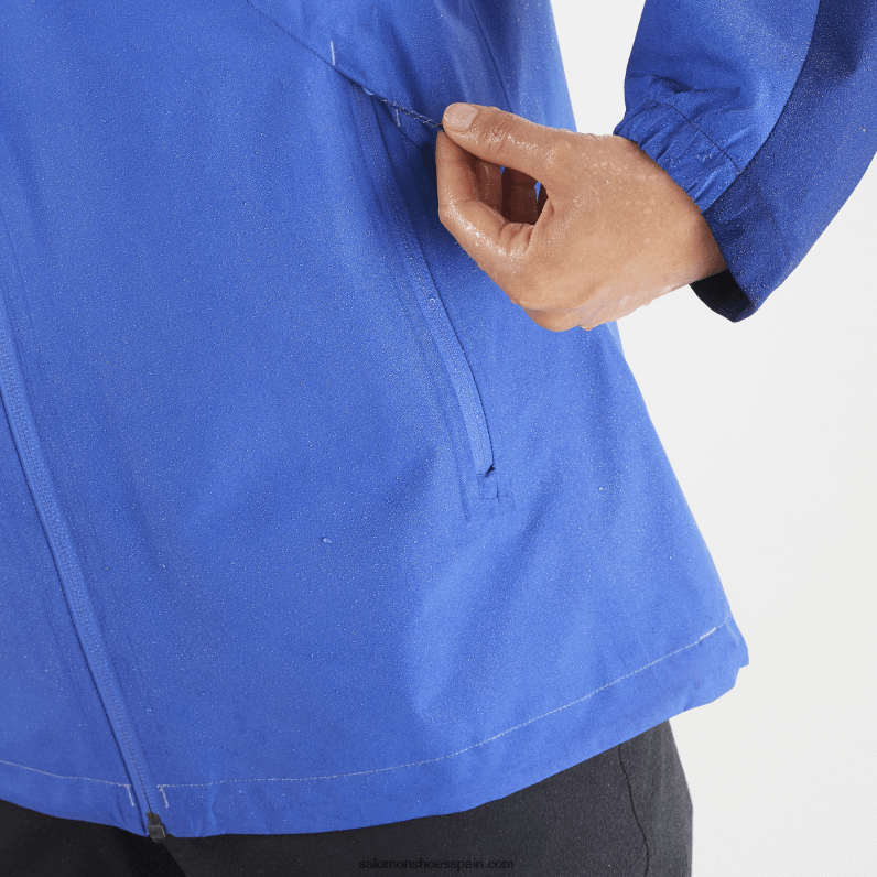 chaqueta exterior de mujer - contorno gore-tex 2.5l Salomon 00B0PZ847 azul náutico/peonía azul marino