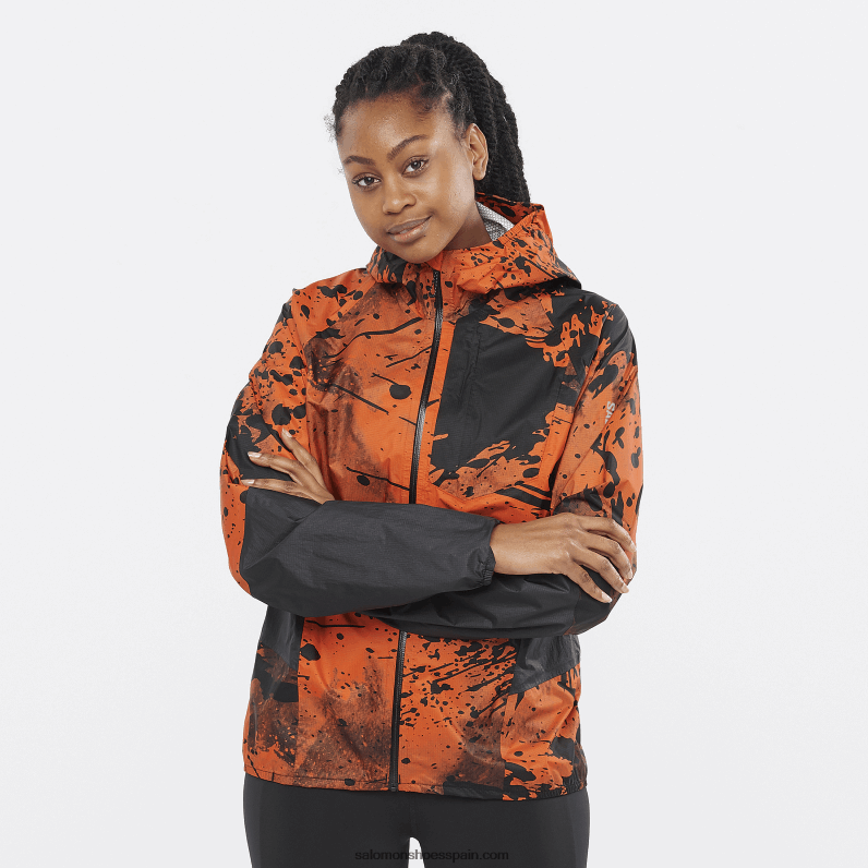 chaqueta shell mujer - bonatti impermeable Salomon 00B0PZ843 ibis escarlata/ao/cápsula