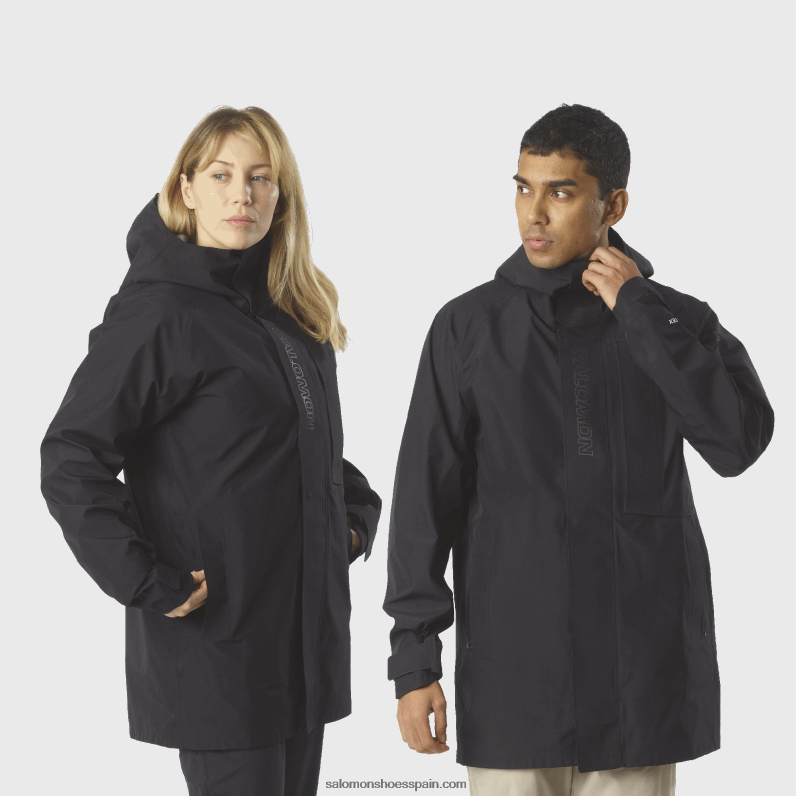 chaqueta shell mujer - esencial gore-tex Salomon 00B0PZ831 profundo negro