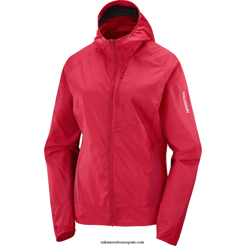 cortavientos de mujer - bonatti cross wind Salomon 00B0PZ851 rojo jalapeño