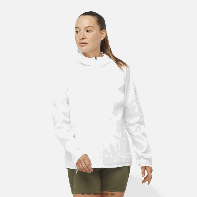 cortavientos de mujer - bonatti cross wind Salomon 00B0PZ853 blanco